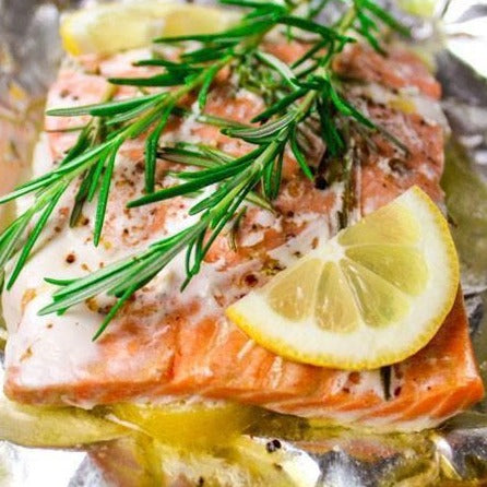 Rosemary Plant on Salmon